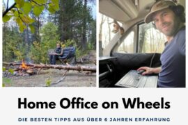 Bild von Rebecca & Patrick beim Arbeiten Home Office on wheels