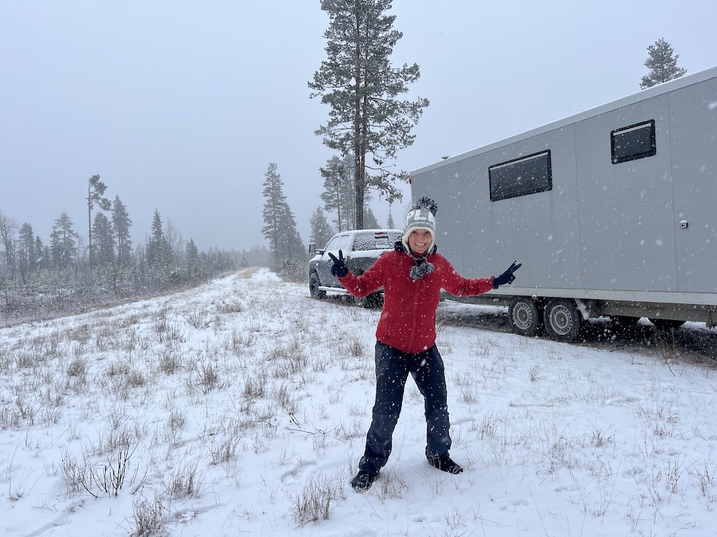 Erster Schnee für den Winter 24/25 in Schweden