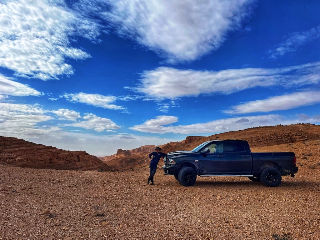 mein Cowgirls und der Ram auf der Rommelpiste