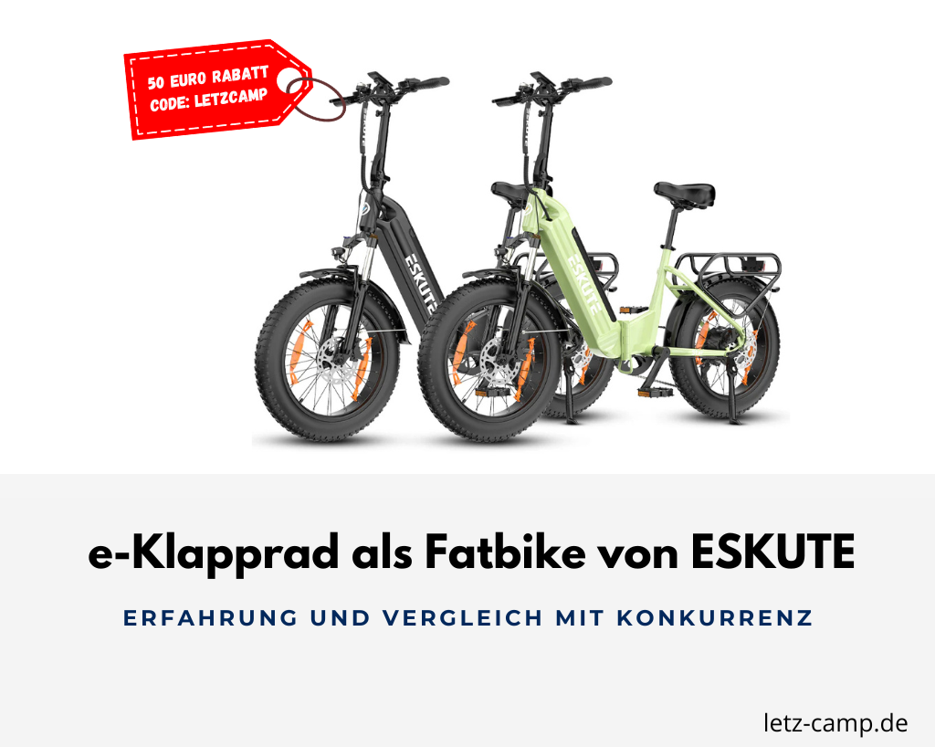 ESKUTE Star e-Klapprad als Fatbike  letz-camp.de