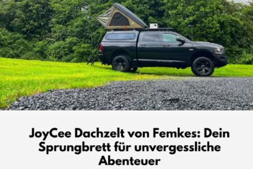 JoyCee auf Dodge Ram 1500 beim Campen auf Parkplatz