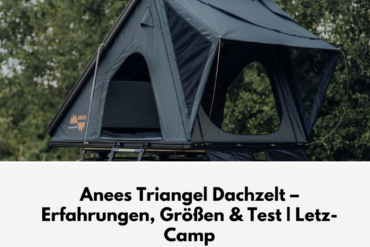 Anees Triangel Dachzelt aufgebaut beim Camping