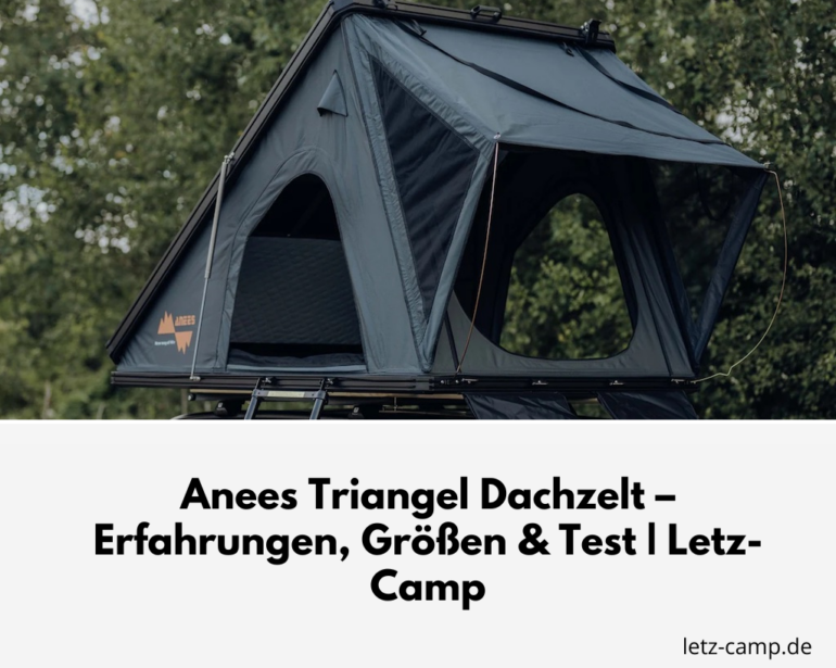 Anees Triangel Dachzelt aufgebaut beim Camping